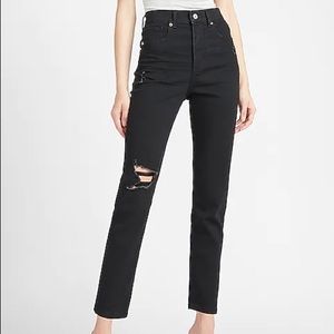 NWT EXPRESS Super High Waisted Black Slim Jeans